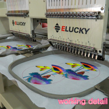 Shenzhen Elucky 9 colores de alta velocidad única máquina de bordado principal China de alta calidad para el bordado de textiles